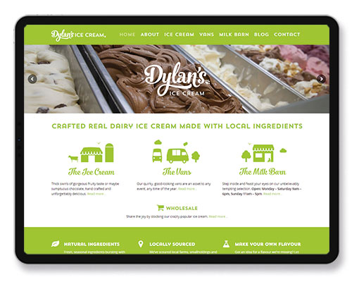 dylan ice cream website